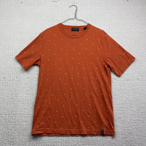 Scotch and Soda Amsterdam Men's T Shirt Sz M Short Sleeve Orange Geometric AOP - Picture 1 of 12